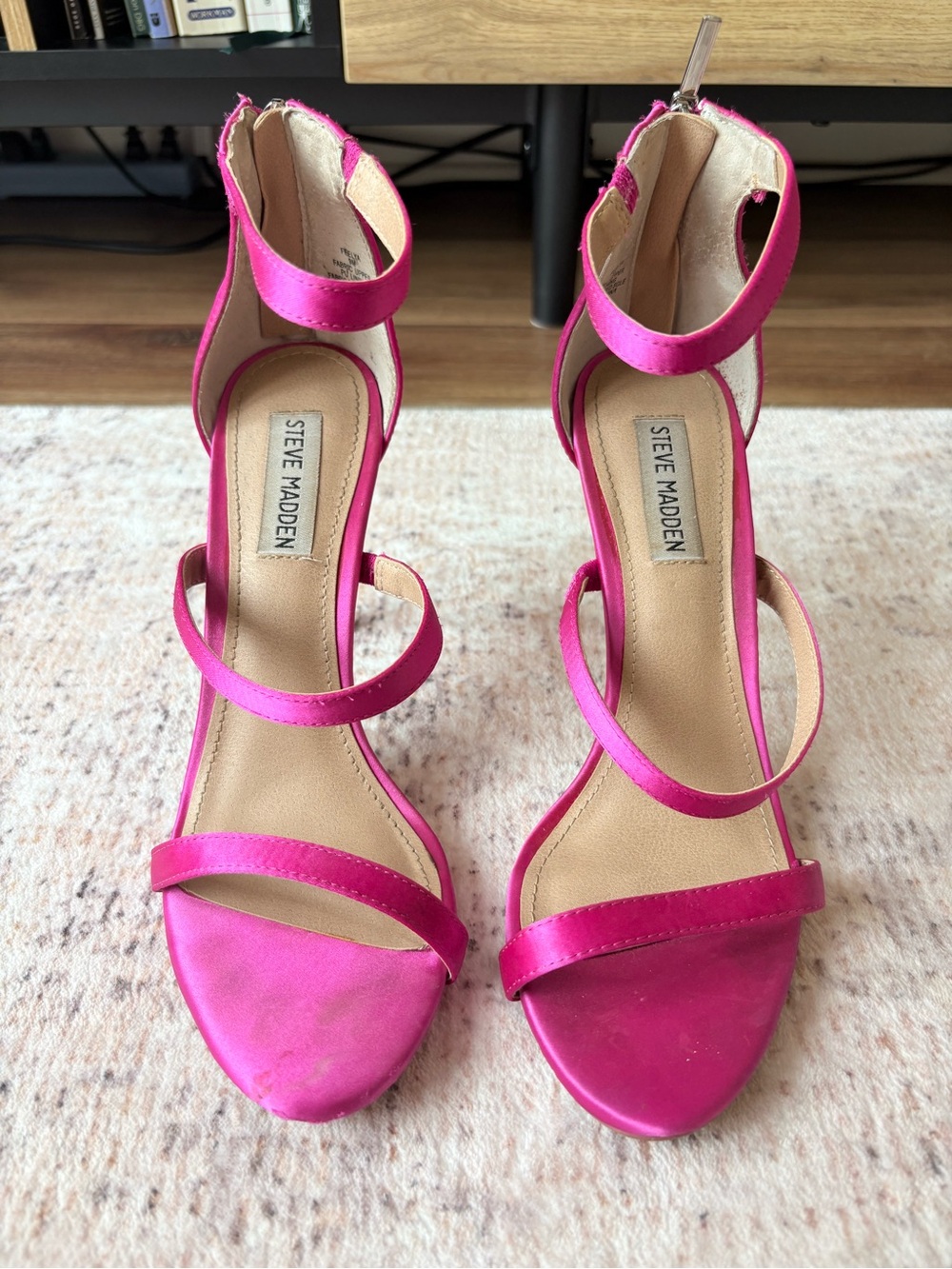 Steve Madden Hot Pink Strappy Ankle Heels